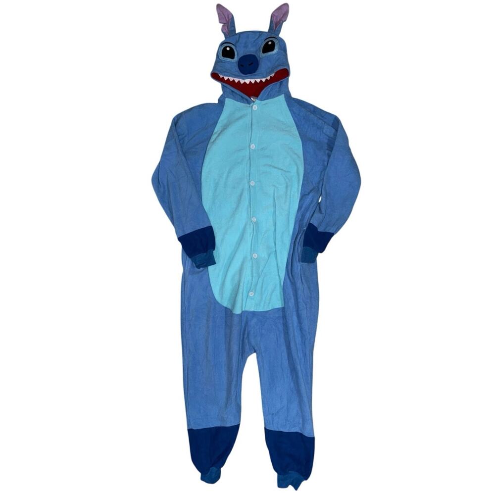 Disney Lilo Stitch Adult Unisex medium Costume Fleece One Piece Pajama unbranded